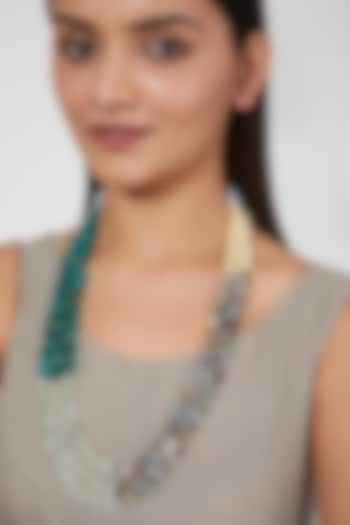 Opal & Pearl Multi-Layered Necklace by Aaharya