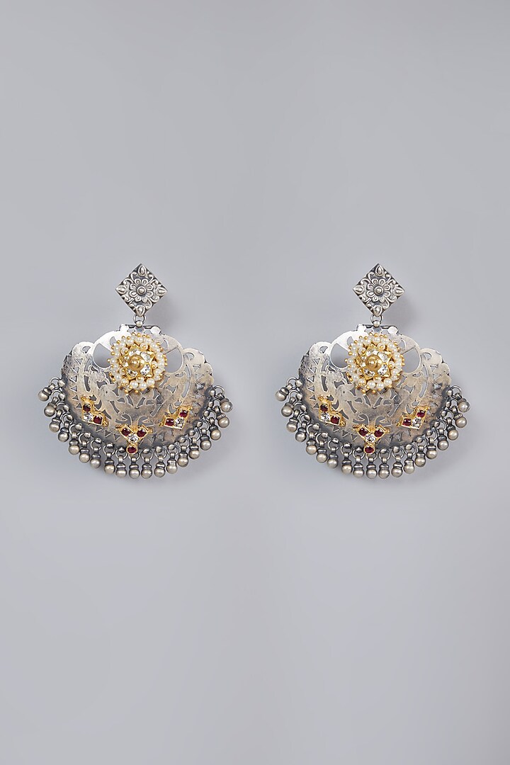 Silver Finish Earrings by Aaharya at Pernia's Pop Up Shop