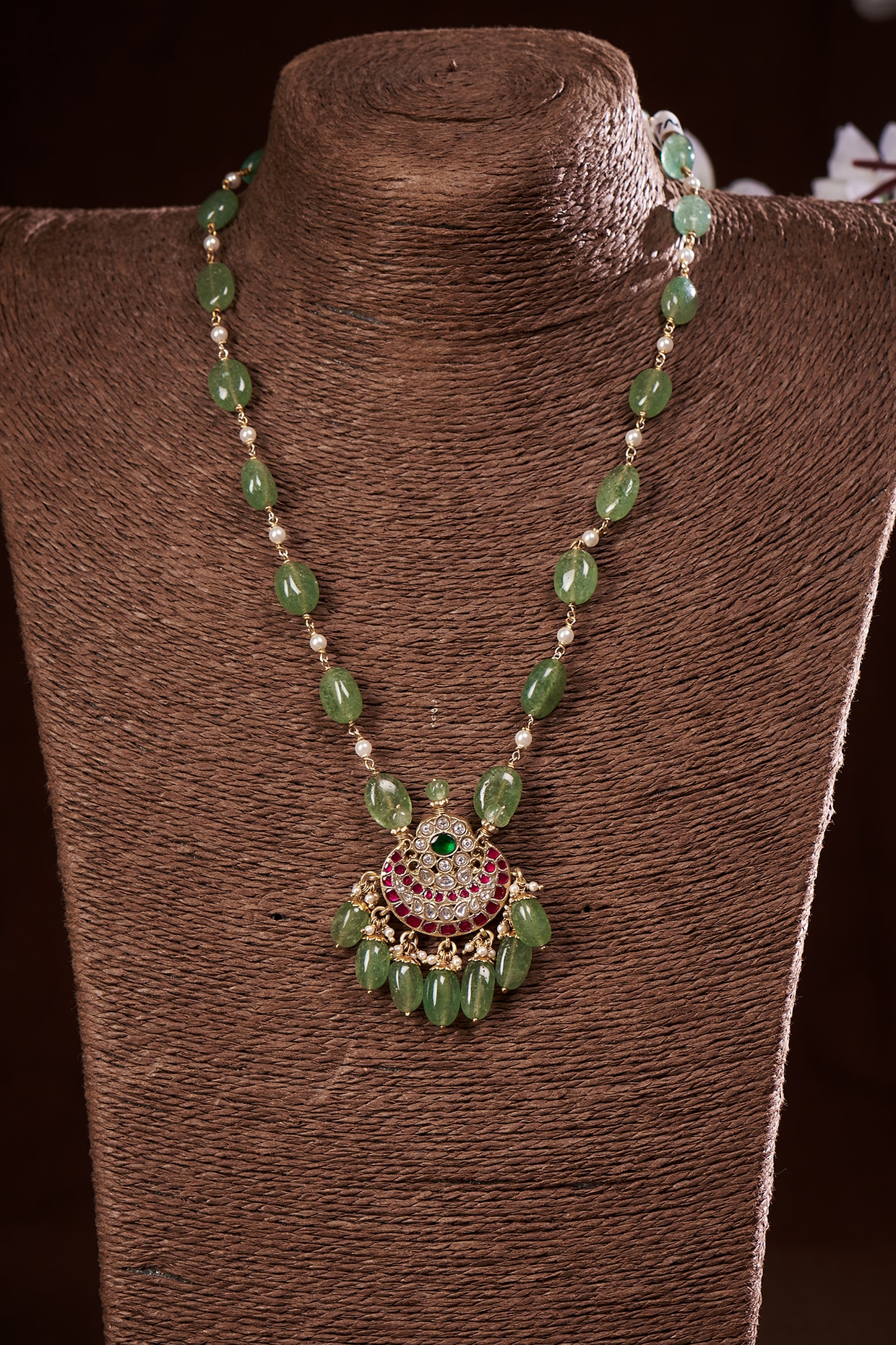 Green Aventurine Crystal Necklace 10mm | Shubhanjali | Care for Your Mind,  Body & Soul!