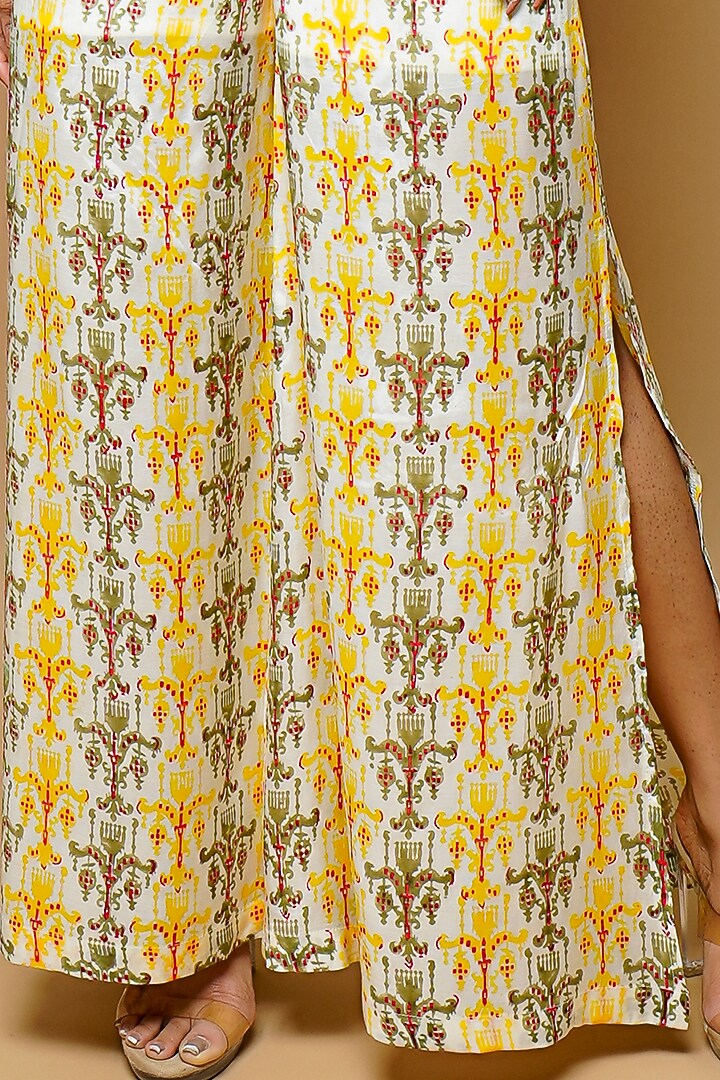 Yellow Hand Block Printed Co-Ord Set by AHI CLOTHING at Pernia's Pop Up Shop
