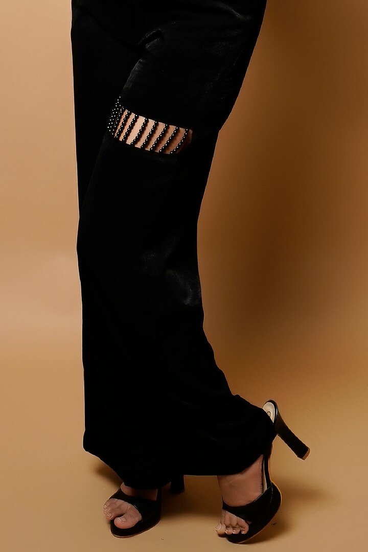 Black Velvet Co-Ord Set by AHI CLOTHING at Pernia's Pop Up Shop