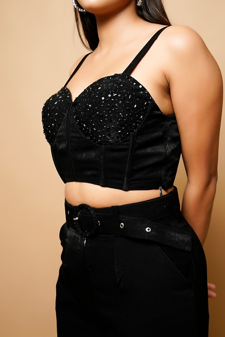Black Velvet Co-Ord Set by AHI CLOTHING at Pernia's Pop Up Shop