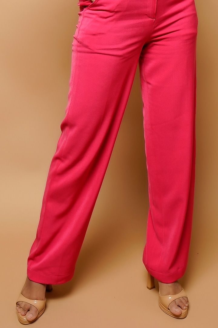 Hot Pink Crepe Co-Ord Set by AHI CLOTHING at Pernia's Pop Up Shop