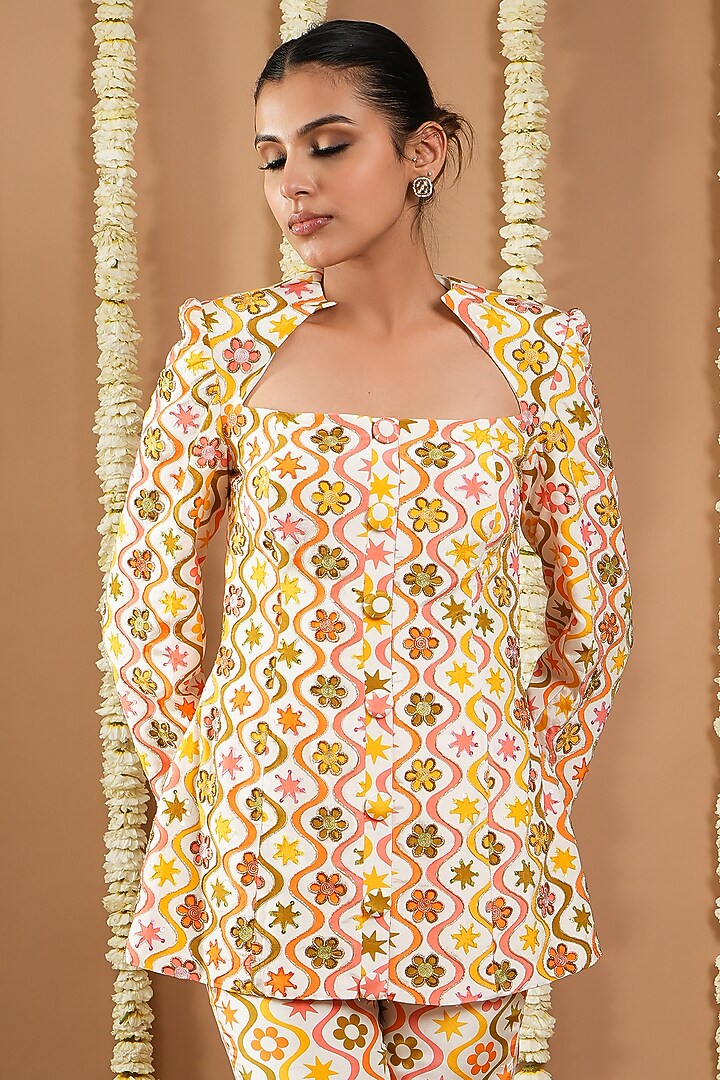 Multi-Colored Natural Crepe Digital Printed Co-Ord Set by AHI CLOTHING at Pernia's Pop Up Shop
