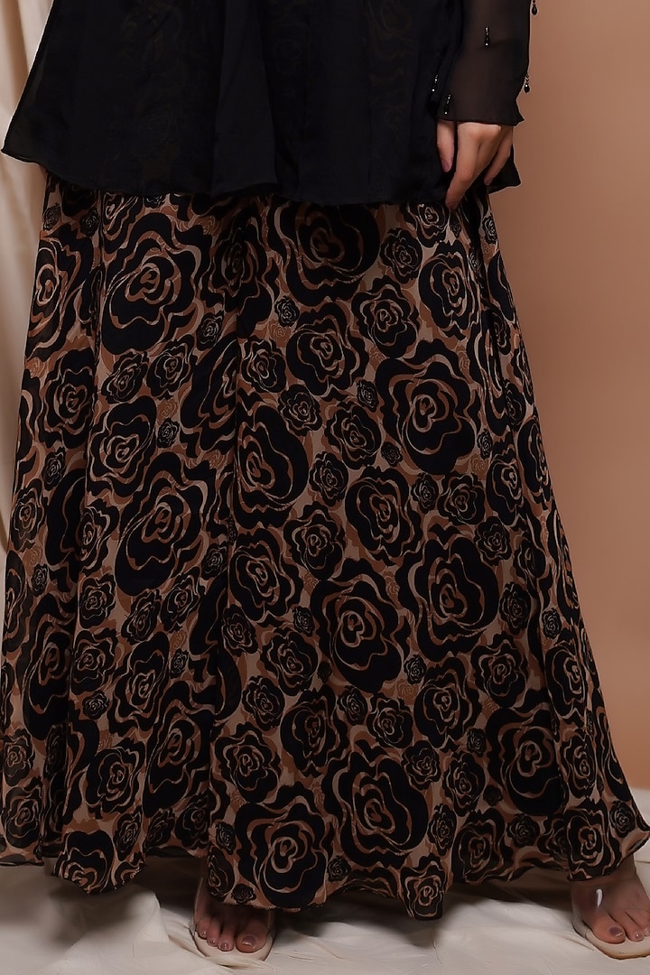 Black Heavy Organza Palazzo Set by AHI CLOTHING at Pernia's Pop Up Shop