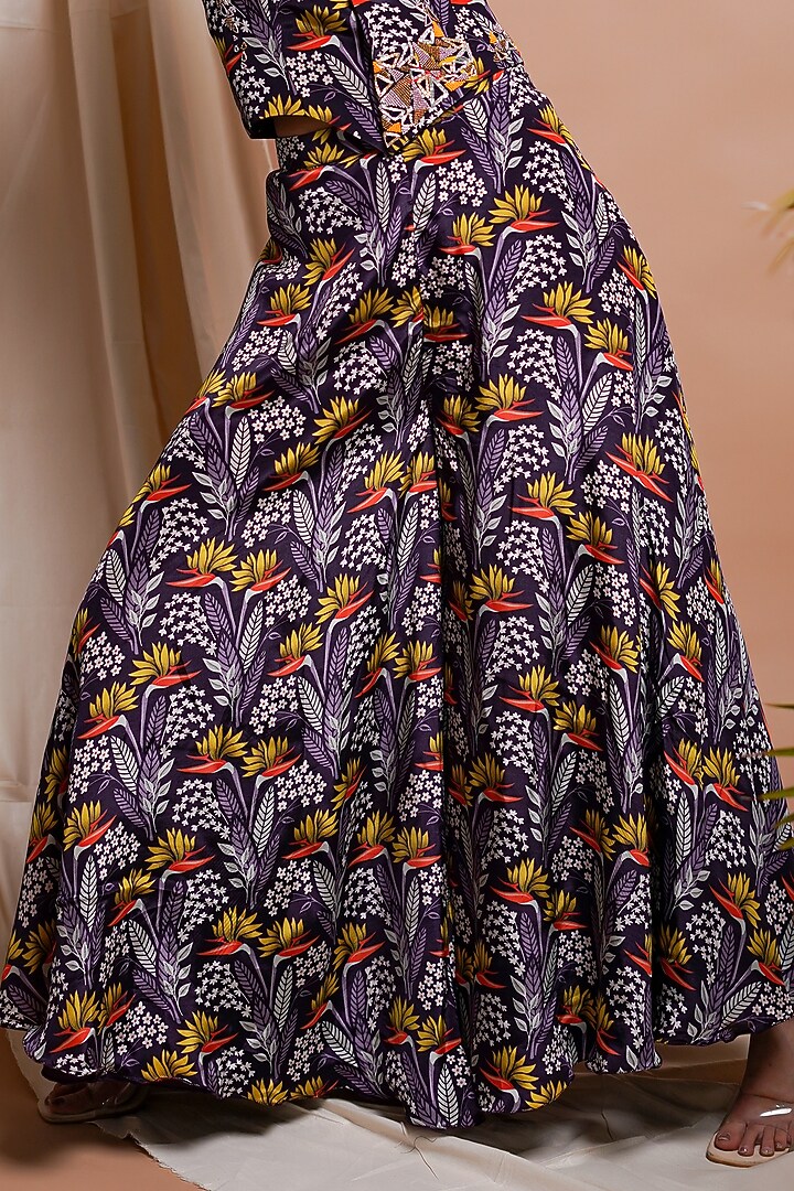 Black Heavy Organza Palazzo Set by AHI CLOTHING at Pernia's Pop Up Shop