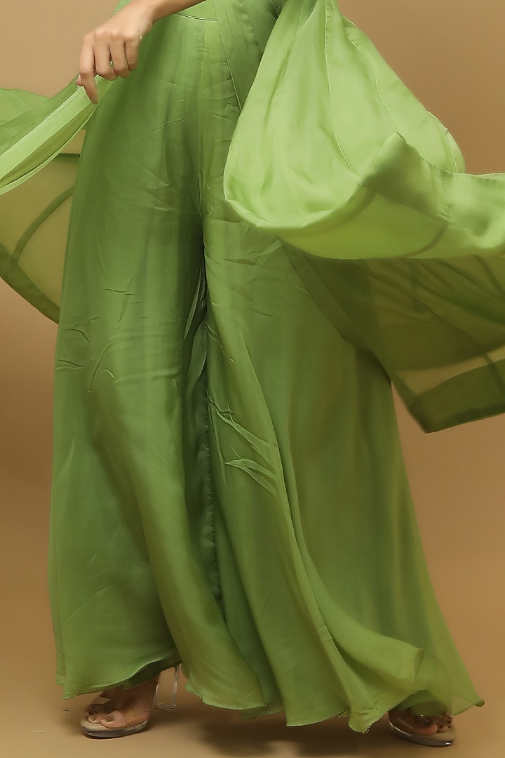 Parrot Green Embellished Kurta Set by AHI CLOTHING at Pernia's Pop Up Shop