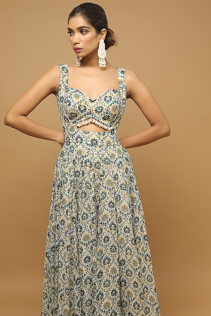 Multi-Coloured Printed Vacation Dress by AHI CLOTHING at Pernia's Pop Up Shop