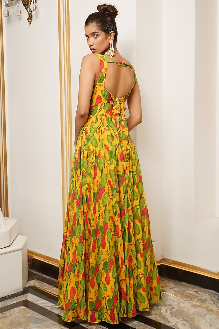 Multi-Colored Shimmer Lycra Printed Maxi Vacation Dress by AHI CLOTHING at Pernia's Pop Up Shop