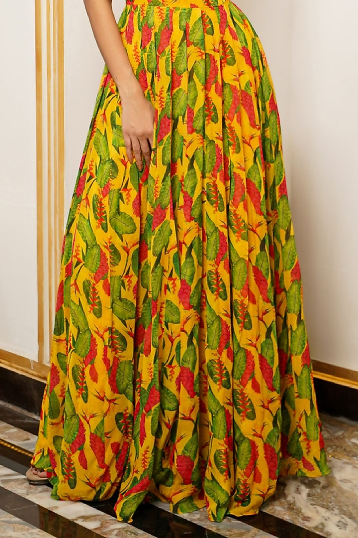 Multi-Colored Shimmer Lycra Printed Maxi Vacation Dress by AHI CLOTHING at Pernia's Pop Up Shop