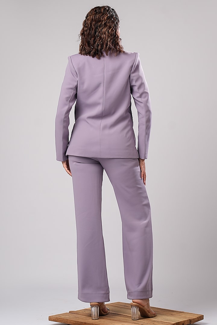 Soft Lilac Imported Suiting Pleated Blazer Set by AHI CLOTHING at Pernia's Pop Up Shop