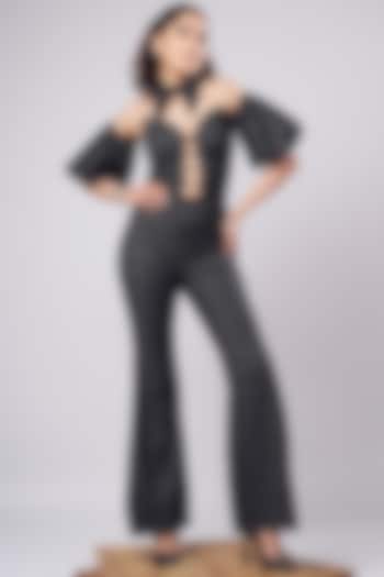 Charcoal Grey Suiting Checkered Trousers Set by AHI CLOTHING at Pernia's Pop Up Shop