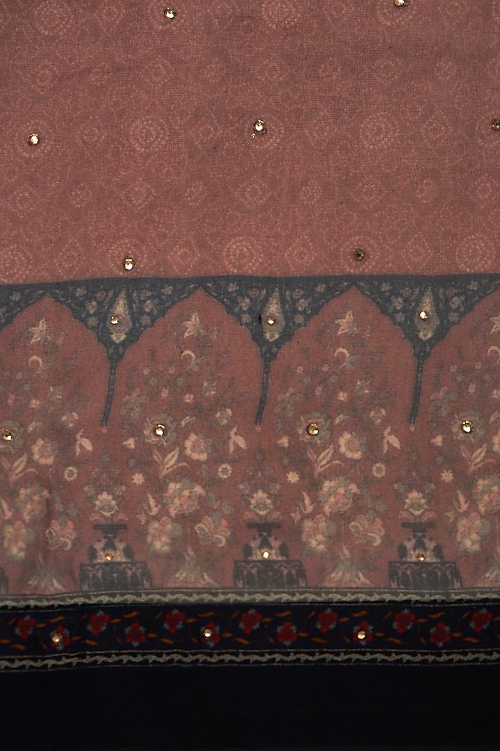 Onion Pink Viscose Floral Printed Party Wear Saree Set by Aharin India at Pernia's Pop Up Shop