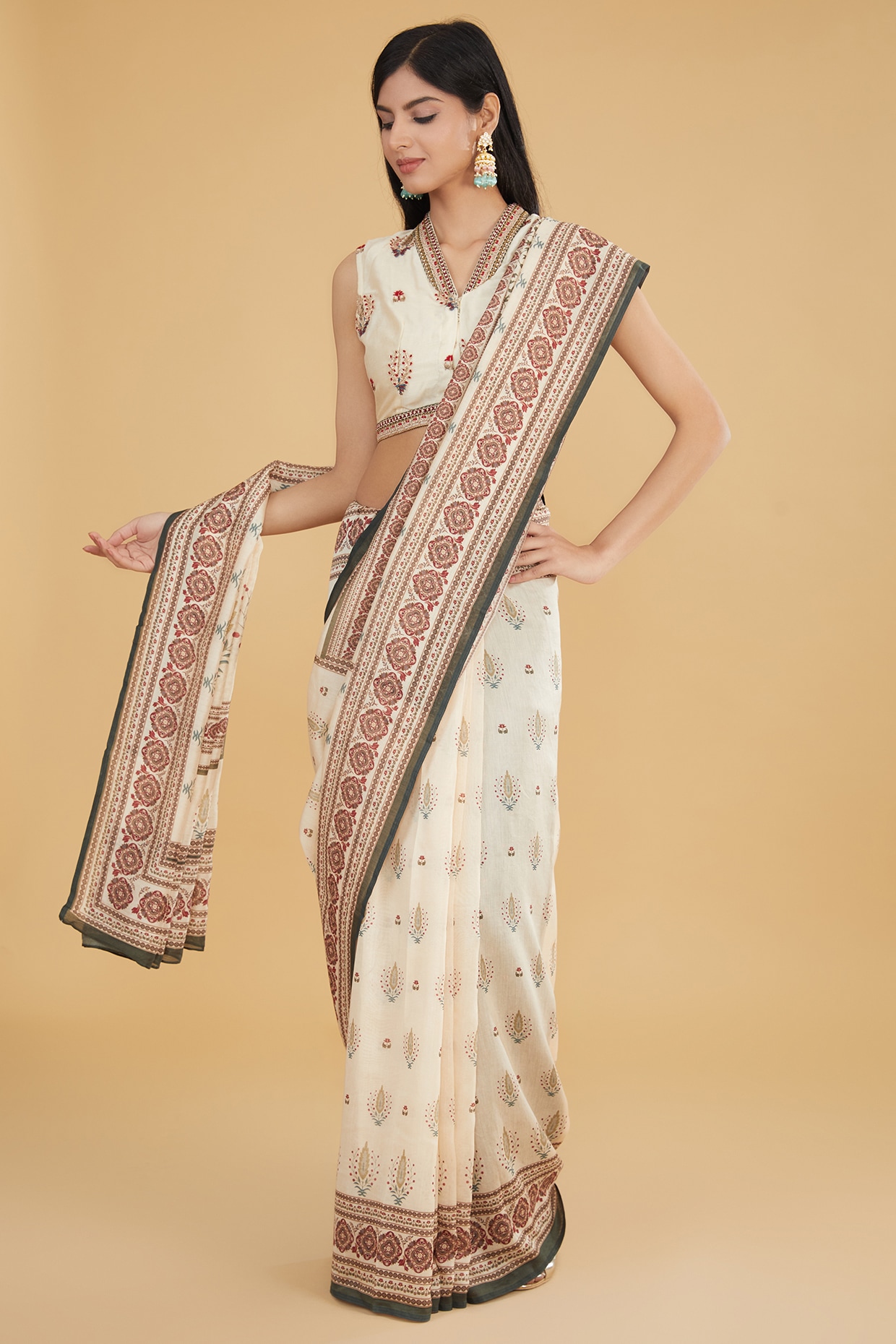 Buy The Fashion Outlets Woven Bandhani Cotton Silk Mustard Sarees Online @  Best Price In India | Flipkart.com