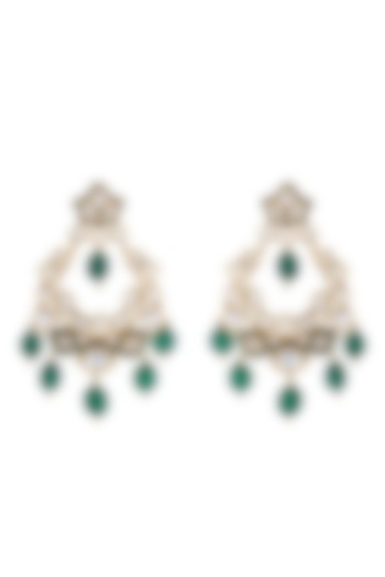 Gold Finish Pearl Earrings by Anayah Jewellery