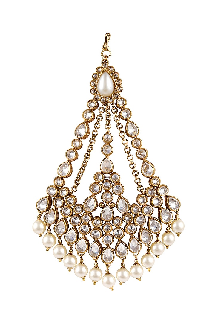 Gold Finish Pearl Pasa by Anayah Jewellery