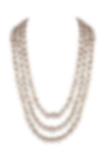 Gold Finish Kundan Polki Long Necklace by Anayah Jewellery at Pernia's Pop Up Shop