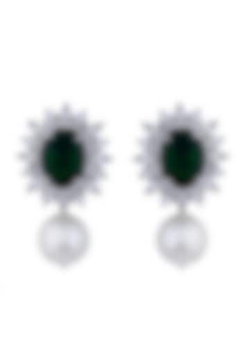 White Finish Pearl Earrings by Anayah Jewellery