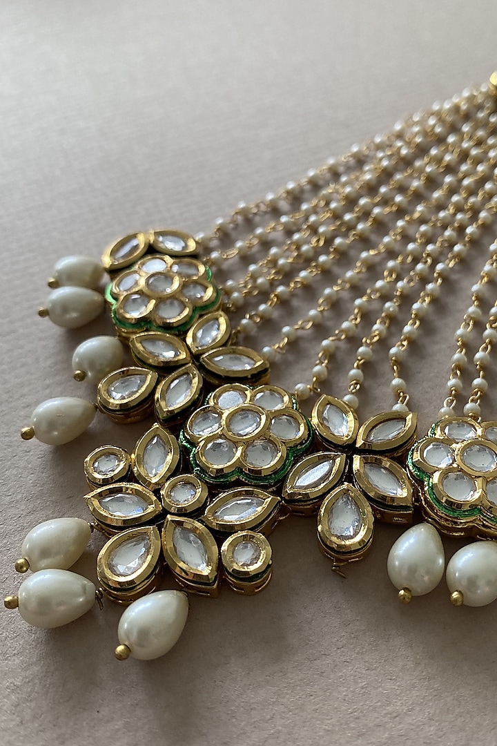 Gold Finish Pearls Passa by Anayah Jewellery