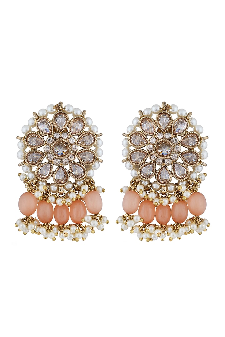 Rose Gold Finish Kundan Polki Bridal Choker Necklace Set by Anayah Jewellery at Pernia's Pop Up Shop