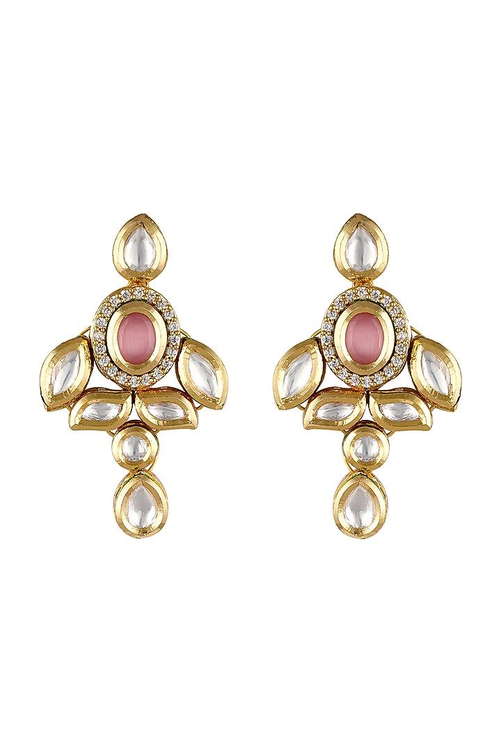 Gold Finish Pearl Earrings by Anayah Jewellery at Pernia's Pop Up Shop