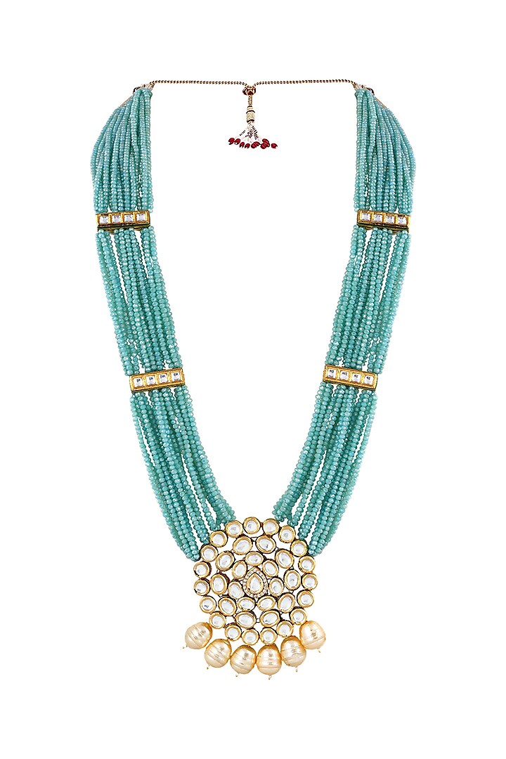 Gold Finish Necklace With Kundans by Anayah Jewellery