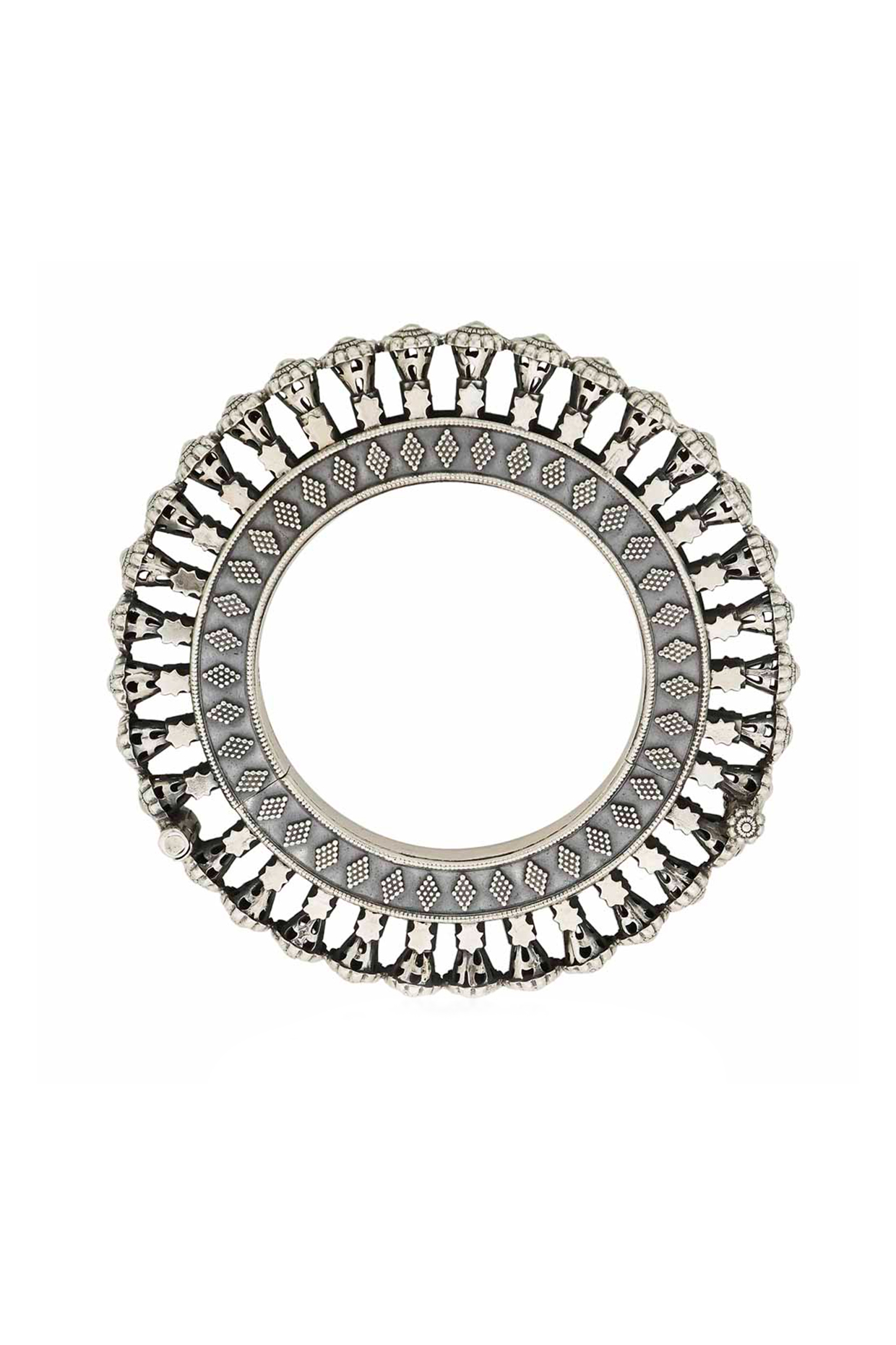Silver Finish Bangle In Sterling Silver by Ahilya Jewels