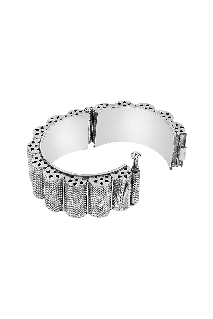 Silver Finish Bracelet In Sterling Silver by Ahilya Jewels at Pernia's Pop Up Shop