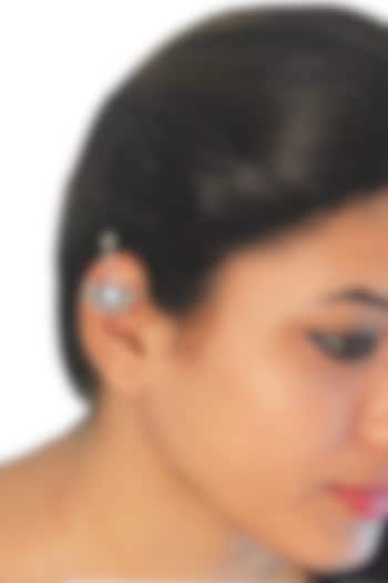 Silver Finish Pearl Dangler Earrings In Sterling Silver by Ahilya Jewels at Pernia's Pop Up Shop