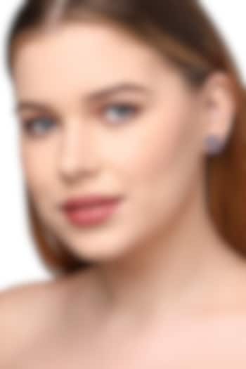 Red Onyx Floral Stud Earrings In Sterling Silver by Ahilya Jewels at Pernia's Pop Up Shop