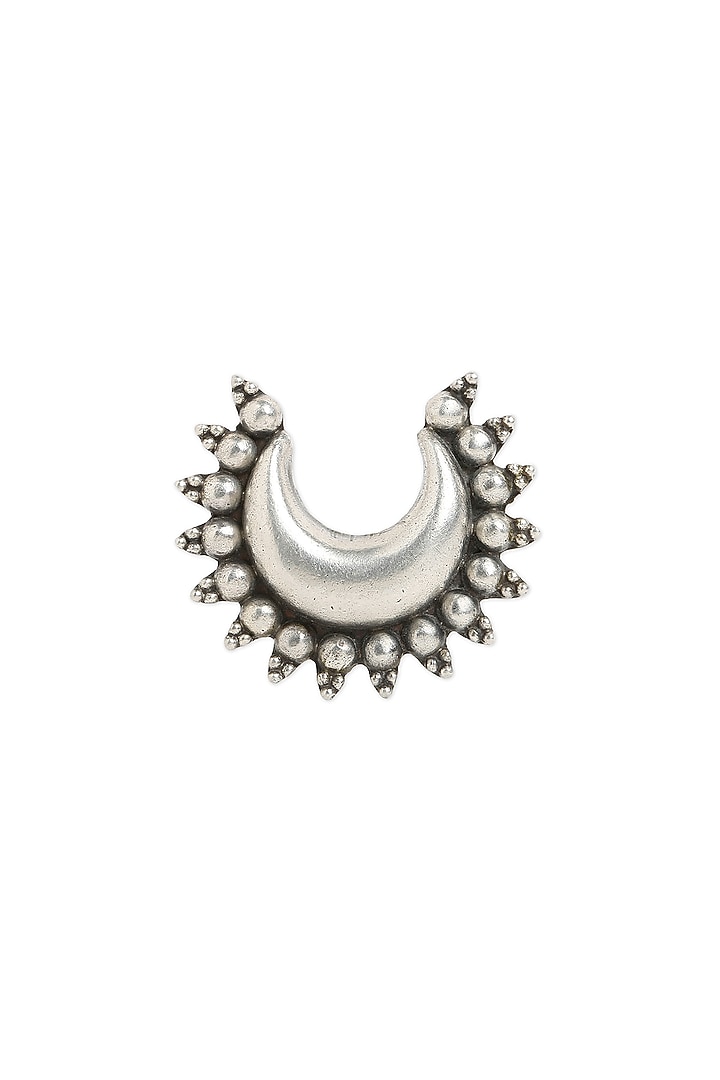 Silver Finish Moon Ring In Sterling Silver by Ahilya Jewels at Pernia's Pop Up Shop