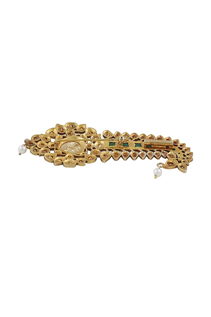 Gold Plated Paisley Brooch by Ahilya Jewels at Pernia's Pop Up Shop