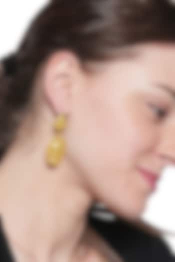 Gold Plated Earrings With Tribal Motif by Ahilya Jewels