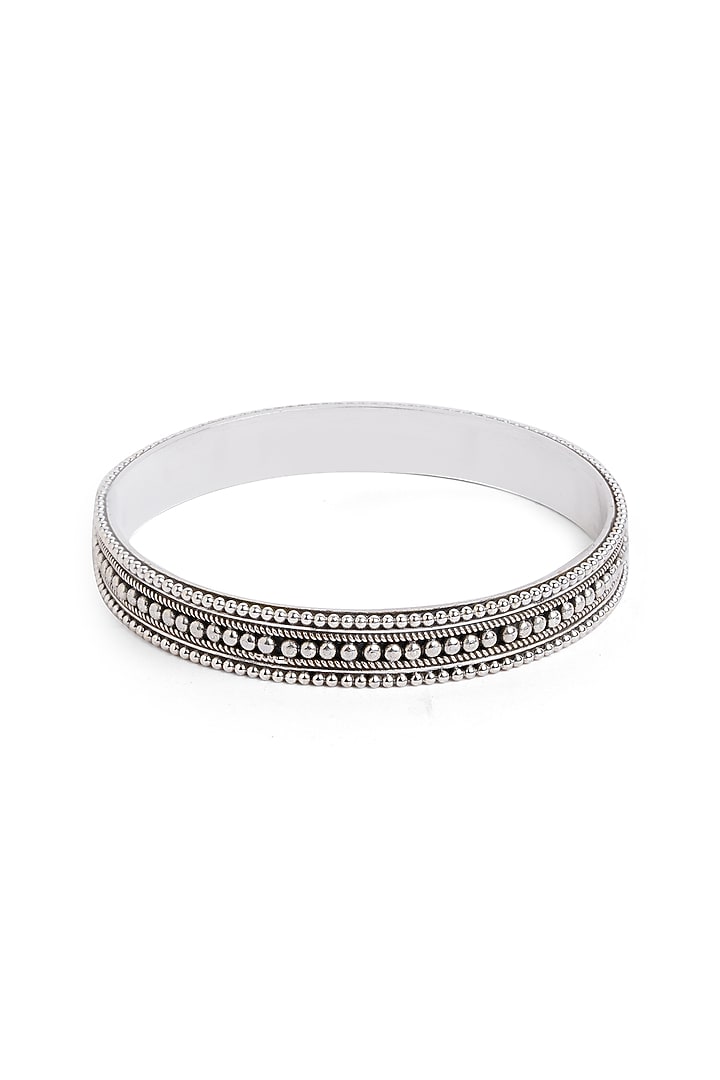 Silver Finish Pearl Necklace Set In Sterling Silver by Ahilya Jewels at Pernia's Pop Up Shop