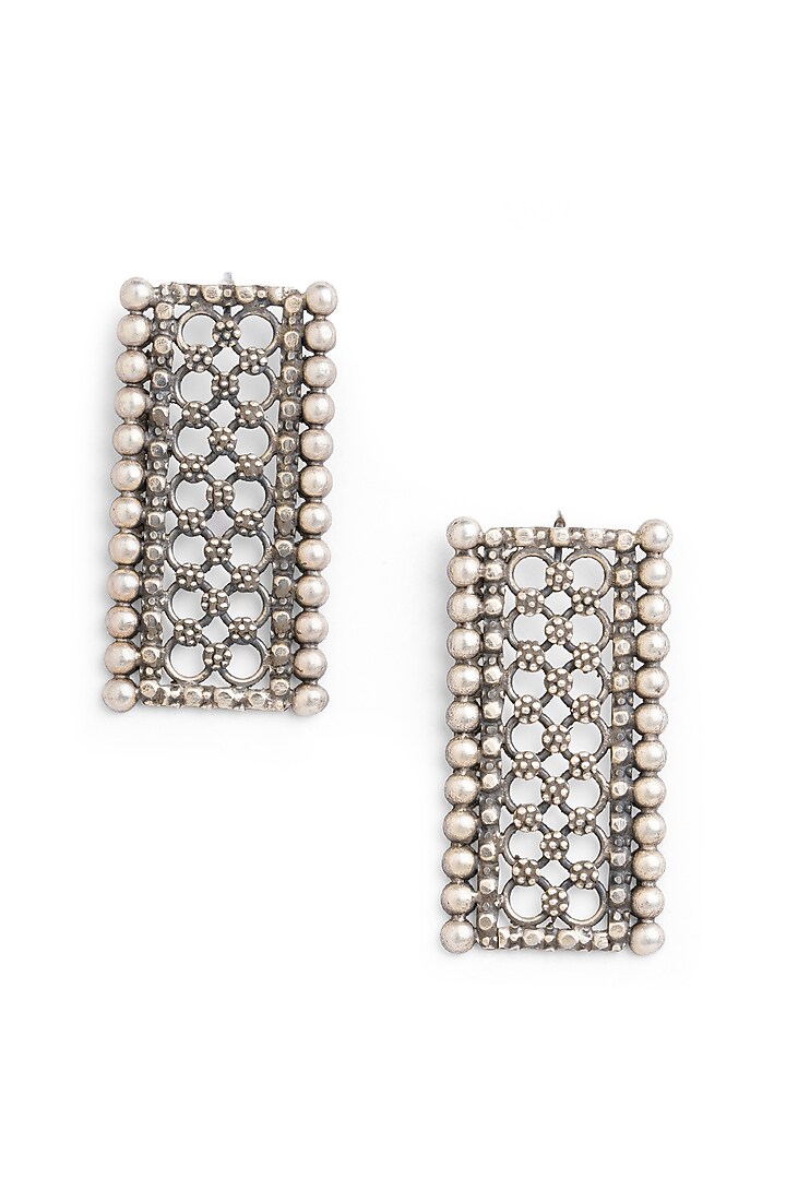Silver Finish Pearl Necklace Set In Sterling Silver by Ahilya Jewels at Pernia's Pop Up Shop