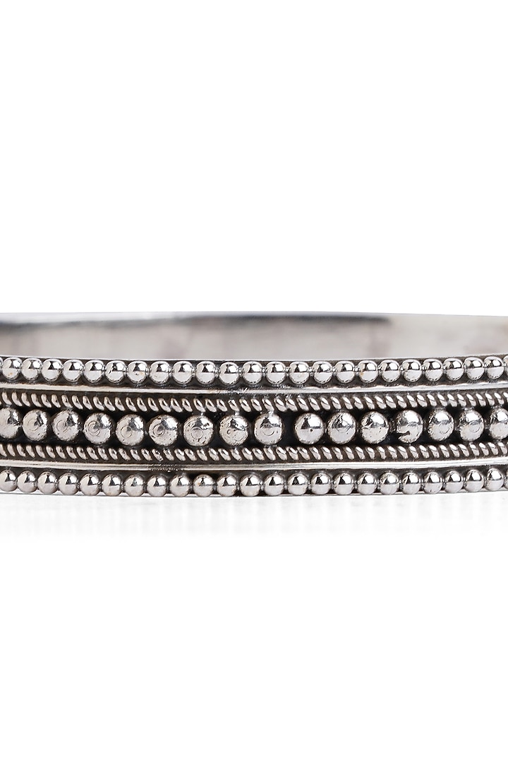 Silver Finish Pearl Necklace Set In Sterling Silver by Ahilya Jewels at Pernia's Pop Up Shop