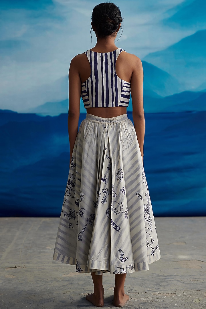 Ivory Chanderi Blouse by Ahmev at Pernia's Pop Up Shop