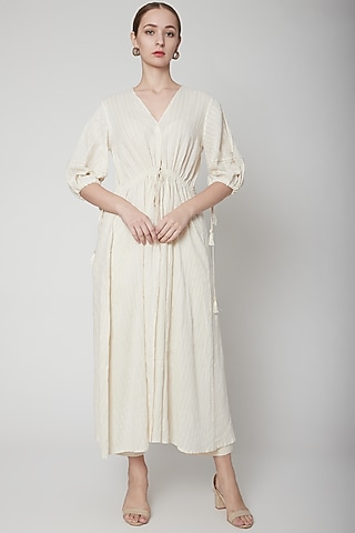 Ivory Overlay With Lace Gathering by Ahmev