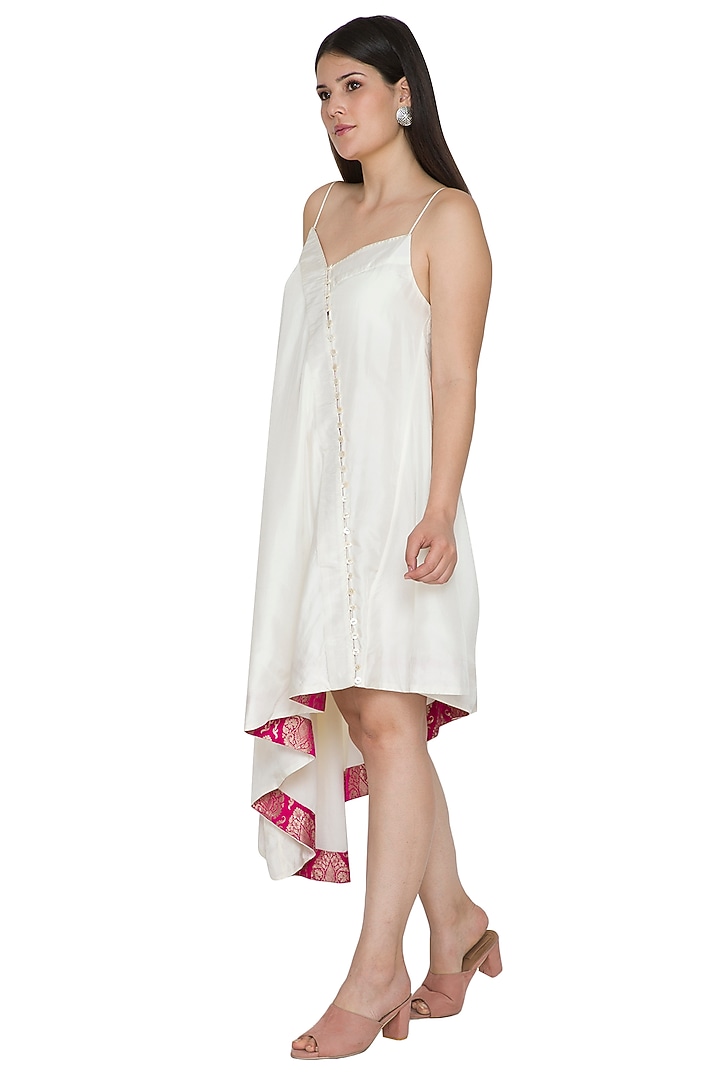 White Embroidered Strappy Vacation Dress by Ahmev at Pernia's Pop Up Shop