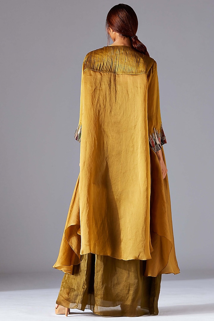 Martina Olive Embroidered Cape Set by A Humming Way at Pernia's Pop Up Shop