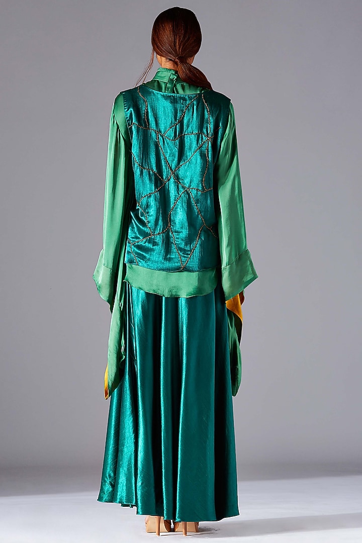 Emerald Green Maxi Skirt Set by A Humming Way at Pernia's Pop Up Shop