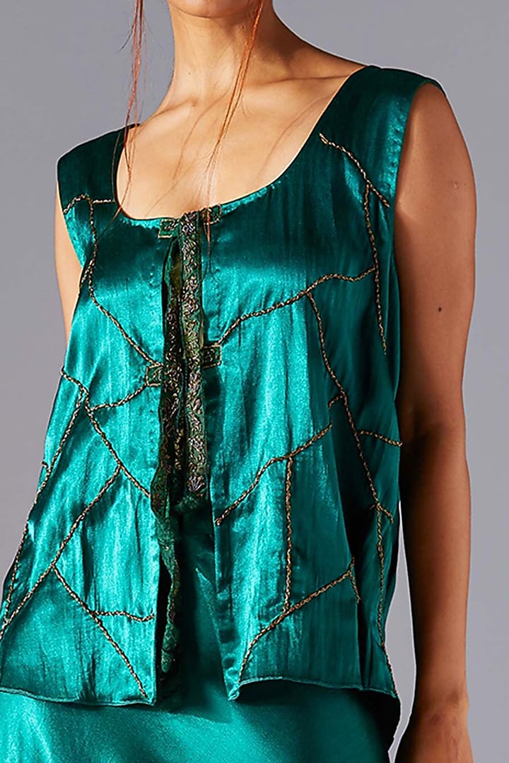Emerald Green Skirt Set by A Humming Way at Pernia's Pop Up Shop