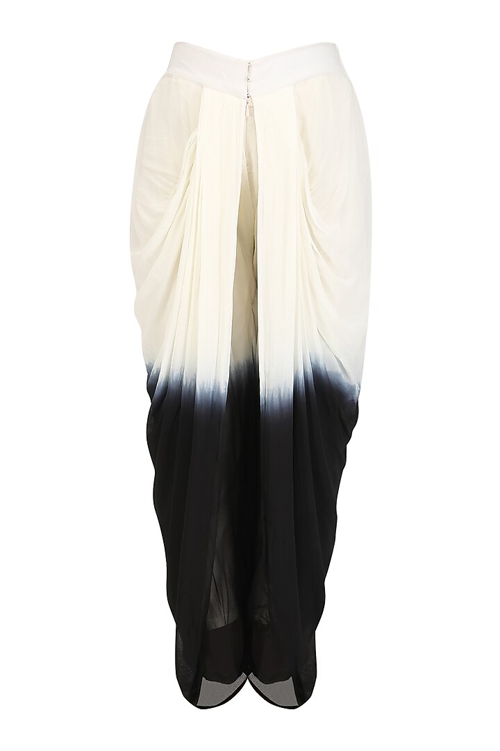Turquoise embroidered flared jacket with dhoti pants available only at Pernia's Pop Up Shop.