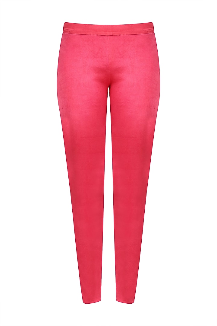 Blue embroidered long jacket and pink fitted pants set available only at Pernia's Pop Up Shop.