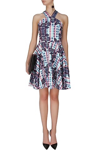 Violet tahiti halter neck dress by Ash Haute Couture