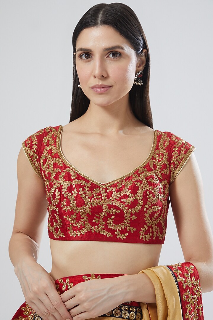 Beige Embroidered Party Wear Saree Set by Aharin India at Pernia's Pop Up Shop