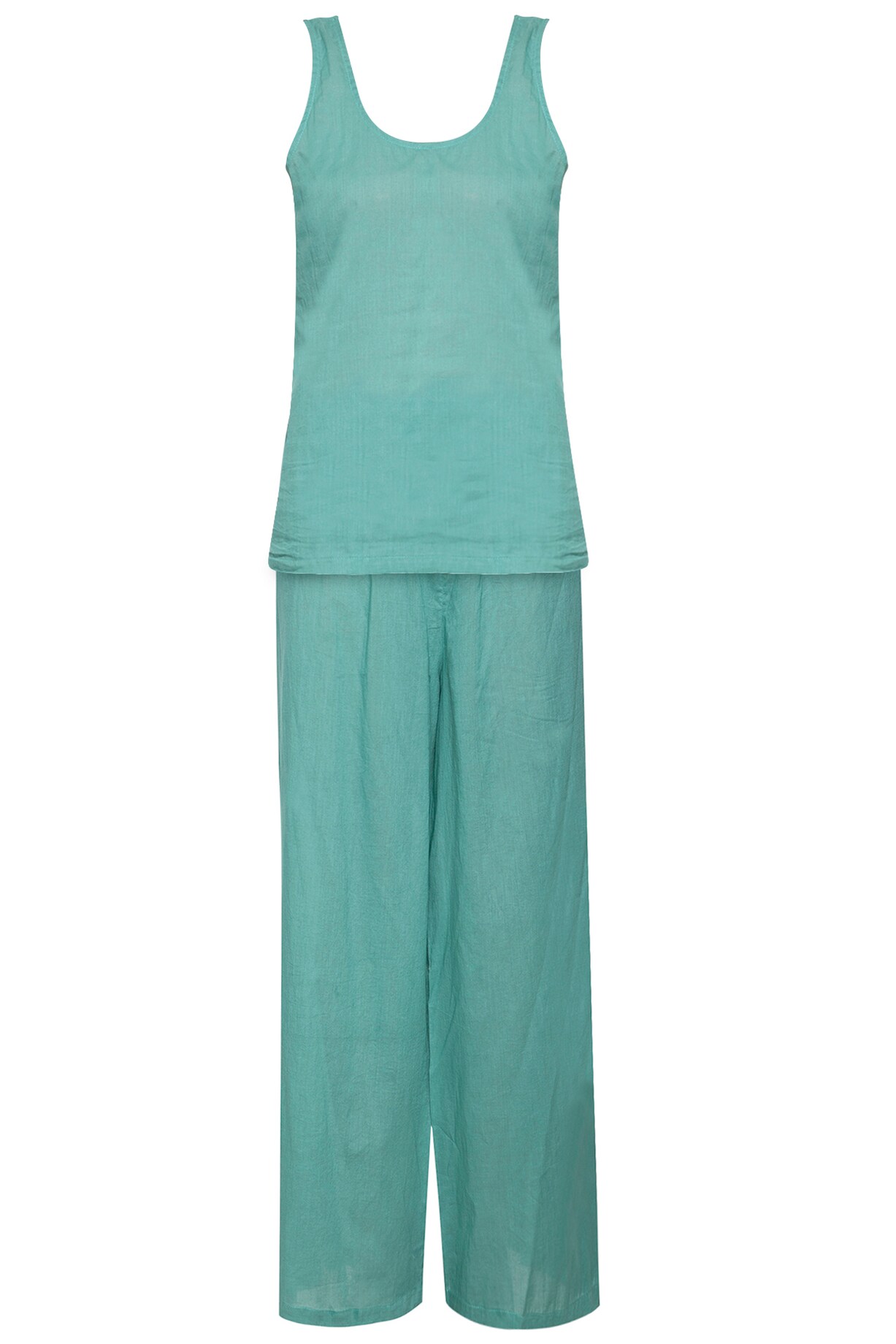 Sea Green Embroidered Front-Slit Anarkali Set