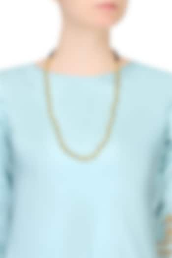 Ahilya presents Gold plated single strand dholki beads necklace available only at Pernia's Pop Up Shop.