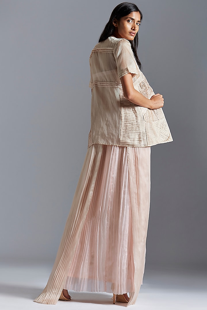 Grey Sheer Box Jacket by A Humming Way at Pernia's Pop Up Shop