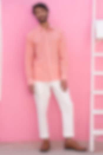 White Cotton Summer Shirt by ABHISHTI at Pernia's Pop Up Shop